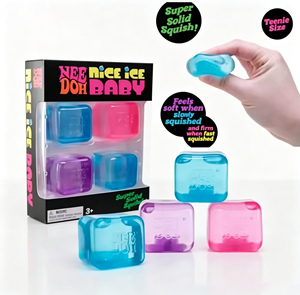 Produit phare : Mini boîte anti-stress sensorielle à presser, en forme de cube, motif dessin animé, super solide, en forme de bébé glacé mignon, promotionnelle - Product Image 1
