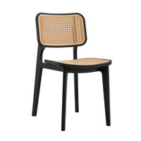 Chaise en polypropylène durable empilable avec dossier perforé, chaise de salle à manger en plastique, chaise d'extérieur en PP