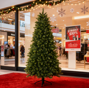 أوراق شجر كاملة واقعية للغاية مع أضواء دافئة مضاءة مسبقًا فاخرة من PE- - Product Image 1