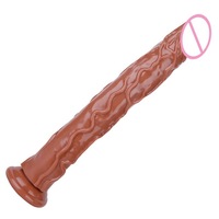 Dildo Anal de PVC Realista de 34 cm (13.39 Pulgadas), Dildo Grande con Ventosa para Masturbación Femenina, Dildo Grande para Mujeres