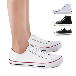 Venta al por mayor zapatillas de deporte blancas planas de lona vulcanizadas para <span class=keywords><strong>mujer</strong></span> - Product Image 6