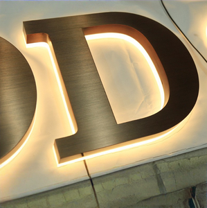 Lettres en acrylique pour extérieur, éclairées par l'avant/le dos, panneau de signalisation de magasin avec logo lumineux 3D, enseigne LED lumineuse - Product Image 4