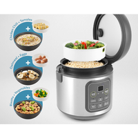 Cuisinière à riz intelligente multifonctionnelle - Capacité de 5 à 10 tasses, en acier inoxydable, avec fonctions de cuisson lente et de cuisson à la vapeur pour la cuisine à domicile