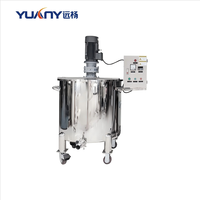 Cuve de mélange monocouche en acier inoxydable SS316/304 avec agitateur à pales et moteur pour produits liquides à faible viscosité 200L/H