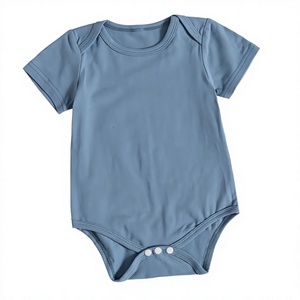 Soft 100% Cotton Short Sleeve Baby <b>Romper</b> Unisex Infant Bodysuit O-Neck Snap Closure Casual Wear - Product Image 2