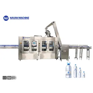 Small bottle mineral water fully automatic three in one liquid filling machine