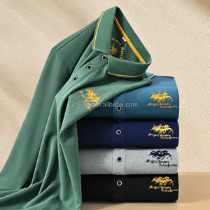 Blanco Casual Heren Poloshirt Gebreid Goedkoop T-Shirt Korte Mouw Kraag Geborduurd 100% Katoen Golfpolo Shirt Custom Logo