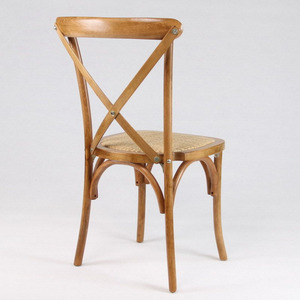 Sedie da pranzo in legno di Rattan per soggiorno mobili da giardino decorazione di nozze X sedia a croce posteriore - Product Image 6