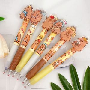 Stylo mécanique de dessin animé <span class=keywords><strong>Kawaii</strong></span> Capybara, 0.5mm, gel effaçable, recharges, poignées lavables, papeterie pour enfants, cadeau - Product Image 3
