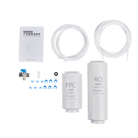 Purificador de Agua RO sin Tanque Avanzado de 600G, Filtración de 4 Niveles, Compacto, Bajo Fregadero, con Ósmosis Inversa para Cocina Doméstica
