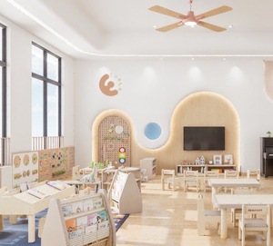 Eibele Meubles de décoration de jardin d'enfants d'âge préscolaire en bois bon marché Meuble scolaire en bois pour tout-petits à vendre - Product Image 5