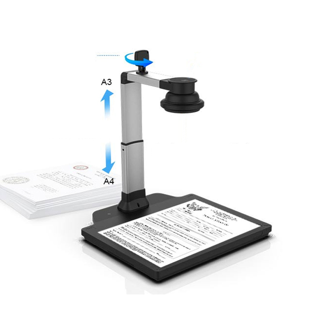 Portable High-Speed HD Camera Scanner for Digital Office for ID Card Passport Contract Scanning USB Interface Stock Product