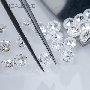 GIGAJEWE Forma redonda Rose <span class=keywords><strong>Cut</strong></span> Drill Holes <span class=keywords><strong>Moissanite</strong></span> White D Color VVS1 El mejor corte manual Excelente corte para la fabricación de joyas - Product Image 6