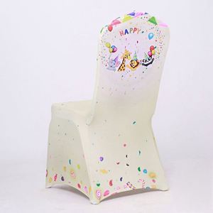 Custom Logo Spandex Banquet Stretch Chair Cover Perfect for Weddings Events Parties Birthday Promotion <b>Gifts</b> - Product Image 1