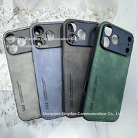 Étui de téléphone anti-chute en cuir artificiel, coque de protection durable de luxe pour iPhone 16/iPhone 17 Pro, accessoire de téléphone de haute qualité