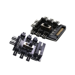 风扇15Pin SATA电源1至8多路分离器3Pin 12v冷却冷却器集线器2级速度控制器，适用于电脑 - Product Image 1