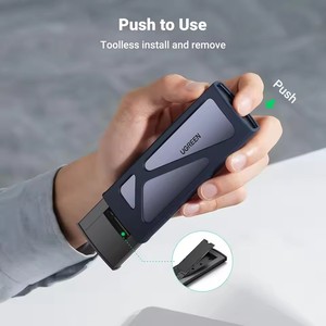 UGREEN M2 SSD чехол M.2 NVMe PCIe 10 Гбит/с USB C 3,2 Gen2 SSD корпус инструмент-Бесплатный внешний SSD адаптер поддерживает M и B & M ключи - Product Image 6