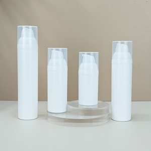 Luxury White Lotion <b>Pump</b> Sample Cream 30ml 50ml 100ml Airless <b>Bottle</b> with <b>Pump</b> Sprayer for Face Mask in Stock - Product Image 4