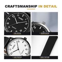 Montre de luxe SKMEI 1890 avec affichage simple de l'heure, idéale pour les rendez-vous professionnels, les trajets quotidiens et les activités décontractées, pour adultes.