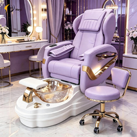 Mobilier de salon de manucure professionnel moderne, fauteuil de pédicure de luxe avec fonction de massage et de brumisation pour les pieds