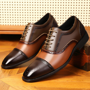 Nuevos Zapatos <span class=keywords><strong>Oxford</strong></span> Casuales de Piel Sintética con Cordones y Punta Cuadrada DANIEL WAFER 2025, Zapatos Formales de Lujo para Bodas y Fiestas de Otoño - Product Image 3