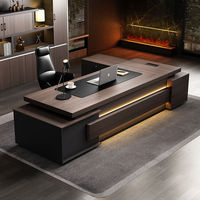 MFC Furniture Ensemble de bureau Bureau du PDG Bureau de direction de luxe en forme de L Bureau de direction