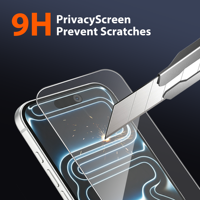 Protection d'écran en verre trempé 9H transparente 2-en-1 et coque magnétique pour iPhone 17 18 Pro Max Air