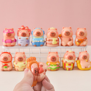 Capybara Taiyaki Squishy <b>Toy</b> Soft Cute Slow Rising Stress Relief <b>Desk</b> Decor Animal Figure Bulk Wholesale - Product Image 1
