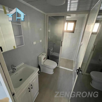Maison conteneur extensible en acier de 20 pieds, 2 chambres, cuisine, salle de bain |   Maison préfabriquée moderne tout-en-un pour bureau de jardin ou vacances