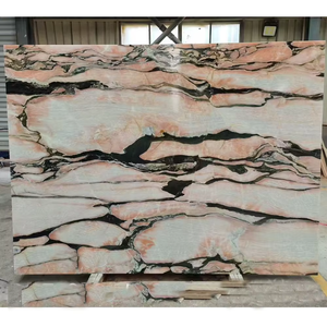 モダンデザイン天然ローザカラカッタオーロラピンク大理石スラブ研磨表面ヴィラカウンタートップ & ウォール - Product Image 4