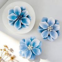 Moldes de silicona de flores para hacer velas, moldes de resina epoxi, suministros para hacer velas, moldes florales de resina UV para hornear