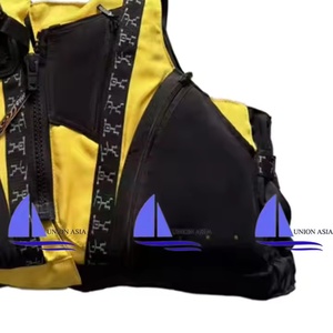 <span class=keywords><strong>Gilet</strong></span> <span class=keywords><strong>de</strong></span> <span class=keywords><strong>sauvetage</strong></span> <span class=keywords><strong>jaune</strong></span> certifié EN ISO 12402, flottabilité 50N, bandes réfléchissantes pour le surf et la natation, fabriqué en mousse EPE durable - Product Image 2