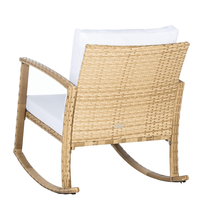 Fauteuil à bascule en rotin tressé pour patio, jardin, véranda, balcon, cour – Meilleure vente