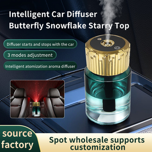 Vidrio coche Perfume Starlight proyección luz decorativa aromaterapia Aroma difusor inteligente coche humidificador difusor para coches YS - Product Image 4
