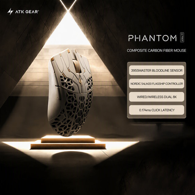 ATK Blazing Sky Phantom Master Carbon Fiber Hollow Gaming Mouse Wholesale, Full ATK Series Models One-stop Supply