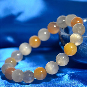 Bracelet en cristal œil de chat blanc naturel de haute qualité, bracelet en pierre œil de chat pour homme et femme, bracelet en cymophane - Product Image 1