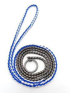 Collar de Choke para entrenamiento de perros, cadena de Metal antideslizante de latón, cuerda tejida de nailon, cuerda trenzada de plomo para perros pequeños a grandes - Product Image 4