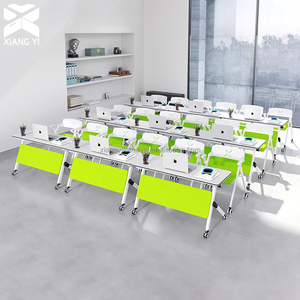 Table de bureau moderne pour salle de <span class=keywords><strong>réunion</strong></span>, mobilier de bureau modulaire, table de conférence pliable empilable, table de formation - Product Image 3