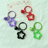Mini porte-clés étoile avec clochette, pendentif de sac DIY