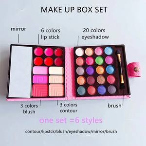 6 en 1 Palette cosmétique végétalienne haute pigmentation imperméable à l'eau fard à paupières brillant à lèvres fard à joues correcteur pour teint foncé 209 couleurs scintillantes - Product Image 2