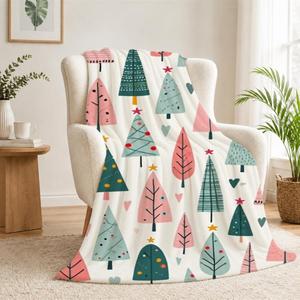 Christmas Christmas Tree Reindeer Gingerbread Flannel <b>Blanket</b> Throw <b>Blanket</b> Nap <b>Blanket</b> Xmas Gift Holiday Decor Super Soft - Product Image 4