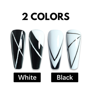 FZANEST Super Black White Liner Gel Nail Art Painting LED Lámpara Fuente Manicura francesa Wave Swirls Cepillo fino <span class=keywords><strong>Euphoria</strong></span> Barniz - Product Image 6
