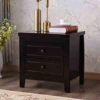 Mini armoire de rangement économique, design moderne américain et européen, couleur noyer, table de chevet, pour salon et hôpital