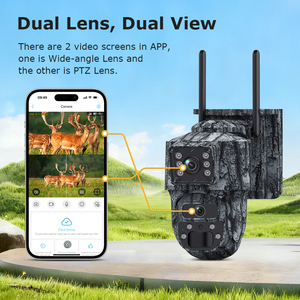 กล้องวงจรปิด 4G พลังงานแสงอาทิตย์ บันทึกภาพตลอด 24 ชั่วโมง กล้องติดตามสัตว์ป่า 4G LTE เครือข่ายเซลลูลาร์ กล้องวงจรปิดพร้อมสตรีมสดในตัว รองรับซิมการ์ด - Product Image 6