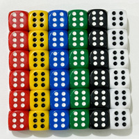 Dés à compter carrés multicolores en acrylique de 25 mm de haute qualité pour le jeu de table Donjons et Dragons