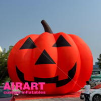 Grande décoration de fête d'Halloween en forme de citrouille souriante surdimensionnée, ballon gonflable, fournisseur de décorations d'Halloween gonflables