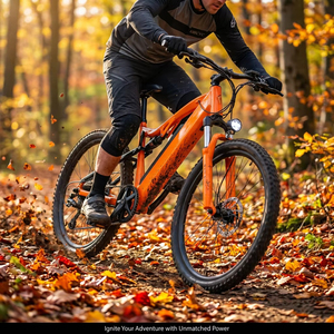 Vélo de montagne électrique à suspension intégrale 48V avec batterie intégrée cachée, frein à disque, 27,5 pouces, vélo électrique tout-terrain pour adultes, pour la conduite sur sentier - Product Image 4