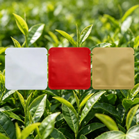 Sachets d'emballage pour thé thermoscellés sur trois côtés, impression personnalisée disponible, échantillons gratuits offerts, MOQ 100