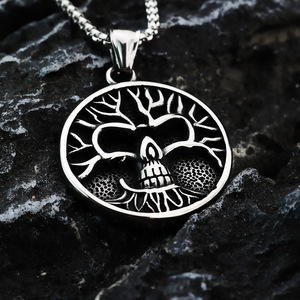 Yunnique-collar con colgante de árbol de la vida vikingo de acero inoxidable, amuleto Punk nórdico, regalo para hombres y mujeres, joyería de moda - Product Image 1
