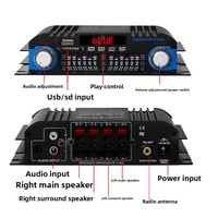 Module amplificateur stéréo compact BT-998 à sortie directe d'usine, récepteur audio numérique à basses profondes pour mise à niveau audio automobile